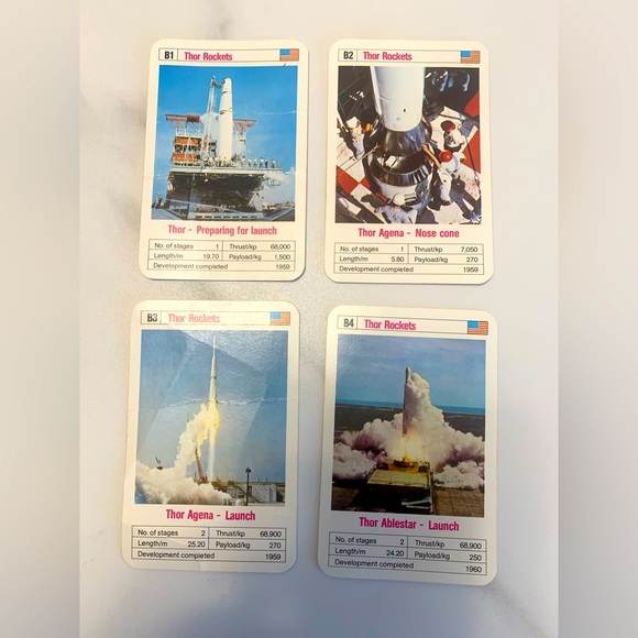 Vintage ACE Trump Card Game “Space Rockets” Full Set - Picture 3 of 13
